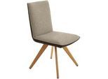 Koinor Stuhl , Braun, Beige , Holz, Textil , Wildeiche , massiv , konisch, eckig , 48x91x63 cm , Goldenes M, Dgm , Beinauswahl, Lederauswahl, Stoffauswahl, Typenauswahl, Gestellauswahl , Esszimmer, Esszimmerserien