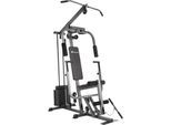 tectake® Kraftstation, mit Butterfly-, Beinstrecker- und höhenverstellbarem Butterflymodul, gepolstert mit Kunstlederbezug, 160 x 101 x 203 cm