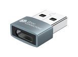 USB 2.0 Adapter Good Connections, USB-A an USB-C Buchse, Leistung 60 W, bis 480 Mbit/s, Aluminium, grau