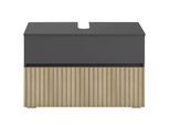 Home affaire Waschbeckenunterschrank »Wisla«, Siphonausschnitt, Push-to-open-Funktion, Breite 80 cm, Höhe 55 cm