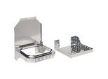Schäfer Shop Genius Abfallsammler für FS Putzmittelschränke, Stahlblech weissaluminium RAL 9006, B 910 x T 490 x H 80 mm
