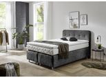 Boxspringbett "Sapporo", grau (anthrazit), L:210cm, WESTFALIA SCHLAFKOMFORT, Komplettbetten, Boxspringbett, Inkl. Zierkissen, wählbar in H2, H3 & H4
