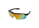 YEAZ Sport-Sonnenbrille schwarz/weiß/rot SUNRAY