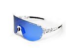 YEAZ Sport-Sonnenbrille weiß/blau SUNGLOW