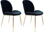 Kayoom Stuhl »Charlize 110 2er-Set, TOPSELLER! Esszimmerstühle,moderne Optik«, (Set), 2 St., Samtstoff, samtweicher Bezug,...