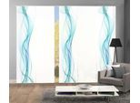 HOME WOHNIDEEN Schiebegardine »5ER SET HAZE«, (5 St.), HxB: 245x60, Schiebevorhang 5er Set Digitaldruck
