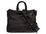 Umhängetasche SAMANTHA LOOK, Mädchen, Gr. B/H/T: 39cm x 34cm x 11cm onesize, schwarz, Leder, Taschen Umhängetasche, echt Leder, Made in Italy