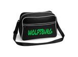 multifanshop Retrotasche - Wolfsburg - Textmarker - Druck grün - Tasche