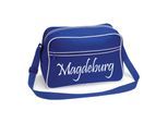 multifanshop Retrotasche - Magdeburg - Schriftzug - Druck weiß - Tasche