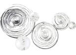 GILDE Wanddekoobjekt »Wandrelief Circles, weiss/silberfarben«, (1 St.), aus Metall, dekorativ im Esszimmer & Wohnzimmer