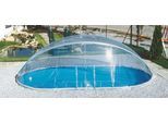 Poolverdeck KWAD "Cabrio Dome für ovale Pools mit breitem Handlauf", transparent, B:320cm H:165cm T:500cm, Polyvinylchlorid (PVC), Verdecke, Poolplane, in verschiedenen Größen