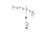 Deltaco Dual Monitor Desk Mount for 13"-32" screens - Weiß
