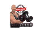 Miweba Sports Kurzhantel-Set RH100, Stahl-Hantelset, 2,5-25 kg, PEV-Ummantelung, bodenschonend (2x 2,5 Kg)