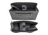 Handtaschen Organizer 27x10x16cm M Filz Tasche Innentasche Taschen Einsatz Grau