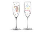 EinhornLiebe - Sektgläser Set - Einhorn Glas Bye Bye Reality (2 Stück) Proseccogläser Gläser