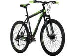 KS Cycling Mountainbike , Grün, Schwarz , Metall , 134x20.5x74 cm , Freizeit & Co, Sport & Fitness, Fahrräder, Mountainbikes