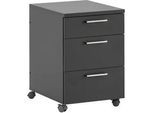 Mid.you Rollcontainer , Anthrazit , Metall , 3 Schubladen , 41.2x60.1x49.6 cm , Beimöbel erhältlich , Büromöbel, Schreibtischcontainer, Rollcontainer
