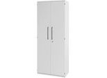 Moderano Aktenschrank , Weiß , Holzwerkstoff , 5 Fächer , 80x217.4x43 cm , erweiterbar, Typenauswahl, in verschiedenen Holzdekoren erhältlich, abschließbar , Büromöbel, Büromöbel-Sets & -Serien, Büromöbelserien