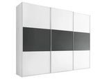 Mid.you Schwebetürenschrank , Anthrazit, Weiß , 10 Fächer , 2 Schubladen , 249x222x68 cm , Lga, Goldenes M, BQ - Bündnis für Qualität, Made in Germany , in verschiedenen Größen erhältlich, in verschiedenen Holzdekoren erhältlich , Schlafzimmer, Komplette Schlafzimmer und Serien, Schlafzimmerserien