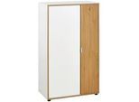 Livetastic Aktenschrank , Weiß, Eichefarben , Holzwerkstoff , Wildeiche , furniert , 2 Fächer , 67x112x35 cm , Büromöbel, Büroschränke, Aktenschränke