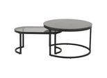 Mid.you Couchtisch , Schwarz , Metall, Glas, Holzwerkstoff , Uni , eckig , 70x42x70 cm , Wohnzimmer, Wohnzimmertische, Couchtische, Couchtische Glas