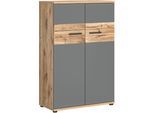 INOSIGN Aktenschrank »Riga, Breite 80cm, in Nox Oak Nachbildung und Basalt grau«, Büroschrank, Büroeinrichtung,...