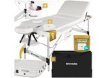 tectake® 3 Zonen Massageliege, Breite 70 cm, Polsterung 5 cm, mit Aluminiumgestell, 212 x 103 x 90 cm