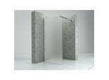 Fa-Bausysteme Walk-In Glasdusche Milchglas Halterung: Chrome 700 mm