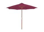 vidaXL Sonnenschirm mit Holz-Mast 300 cm Bordeauxrot