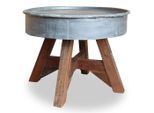 vidaXL Couchtisch Gemischtes Altholz 60x45 cm Silbern