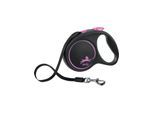 Flexi Black Design M leash 5 m 25 kg pink