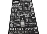 Andiamo Küchenläufer »Arizona Wein«, rechteckig, 5 mm Höhe, Flachgewebe, Motiv Wein, mit Schriftzug, Küche, Outdoor geeignet