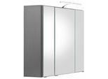 Spiegelschrank WELLTIME "Portofino", grau (graphit), B:80cm H:66cm T:20cm, Schränke, Spiegelschrank, mit LED-Beleuchtung
