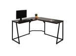 Eck-Schreibtisch MCW-K66, Computertisch Arbeitstisch, MVG-zertifiziert 76x140x140cm, MDF Metall ~ dunkelbraun