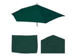 Ersatz-Bezug für Sonnenschirm halbrund Lorca, Sonnenschirmbezug Ersatzbezug, 300cm Stoff/Textil UV 50+ 3kg ~ grün
