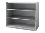 Schäfer Shop Genius Regalschrank FS, 3 OH, 2 höhenverstellbare Fachböden, bis 450 kg, B 1343 x T 620 x H 1105 mm, Stahl, weissaluminium RAL 9006