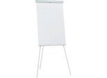 Flipchart Franken X-tra!Line Standard, höhenverstellbar, Schnellwechselhalterung, Ablageschale, magnethaftende Tafel mit B 680 x H 1050 mm, hellgrau