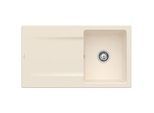 Villeroy & Boch Siluet Einbauspüle 333501FU mit Ablaufgarnitur und Handbetätigung, Ivory