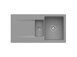 Villeroy & Boch Siluet Einbauspüle 333701SL mit Ablaufgarnitur und Handbetätigung, Stone