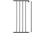 Baby Dan Schutzgitterverlängerung , Schwarz , Metall , 35x71x3.5 cm , Grüner Punkt, BPA-frei, Europäischer Sicherheitsstandard, Made in Denmark, Cradle to Cradle® , Babysicherheit, Treppenschutzgitter