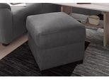 Polsterhocker SIT & MORE "Pandora", grau (anthrazit), B:58cm H:45cm T:58cm, Luxus-Microfaser ALTARA NUBUCK (100% Polyester);Luxus-Microfaser (100% Polyester);Luxus-Microfaser (100% Polyester), Hocker, Polsterhocker