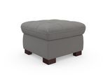 Hocker SIT & MORE "Luxor", grau, B:60cm H:41cm T:60cm, Luxus-Microfaser ALTARA NUBUCK (100% Polyester);Soft clean (98% Polyester, 2% Polyamid);Struktur fein (100% Polyester), Hocker, Polsterhocker, auch erhältlich in dem besonders leicht mit Wasser zu reinigen
