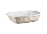 Mäser Auflaufform , Beige , Keramik , 3,1 l , rechteckig , 33x8x24 cm , backofengeeignet, antihaftbeschichtet, geschmacksneutral, stapelbar , Kochgeschirr, Auflaufformen