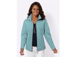Fleecejacke CASUAL LOOKS, Damen, Gr. 52, blau (ozean), 100% Polyester, unifarben, Jacken Fleecejacke