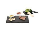 Kesper Servierschalenset , Schwarz , Stein , 10-teilig , 17.5x23x32.5 cm , stoßfest , Geschirr, Teller, Barbecue-teller & Spezialteller