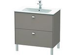 Duravit Brioso Waschtischunterbau BR440201043 820x479mm, Basalt Matt, 2 Auszüge, Griff Chrom