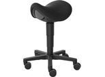 Bimos Sattelhocker, Sattelsitz, 3D-Sitzdynamik, Sitzhöhe 540-800 mm, Universalrollen Ø 65 mm, schwarz