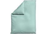 Schlafgut Bettdeckenbezug , Türkis , Textil , Uni , 155x220 cm , Textiles Vertrauen - Oeko-Tex®, AZO-frei, Bsci, Oeko-Tex® Standard 100, Oeko-Tex® Made IN Green , pflegeleicht, atmungsaktiv, bügelleicht, schadstoffgeprüft, weiche und anschmiegsame Oberfläche, bio , Heimtextilien, Bettwäsche & Leintücher, Bettwäsche, Jersey-bettwäsche