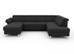 sit&more Wohnlandschaft "Vincenzo U-Form" inklusive Kopfteilverstellung, wahlweise mit Bettfunktion, Bettkasten