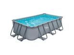 Xxxl Pool-Set , Anthrazit , Metall, Kunststoff , 100x400x200 cm , Freizeit & Co, Pools & Wasserspass, Aufstellpools